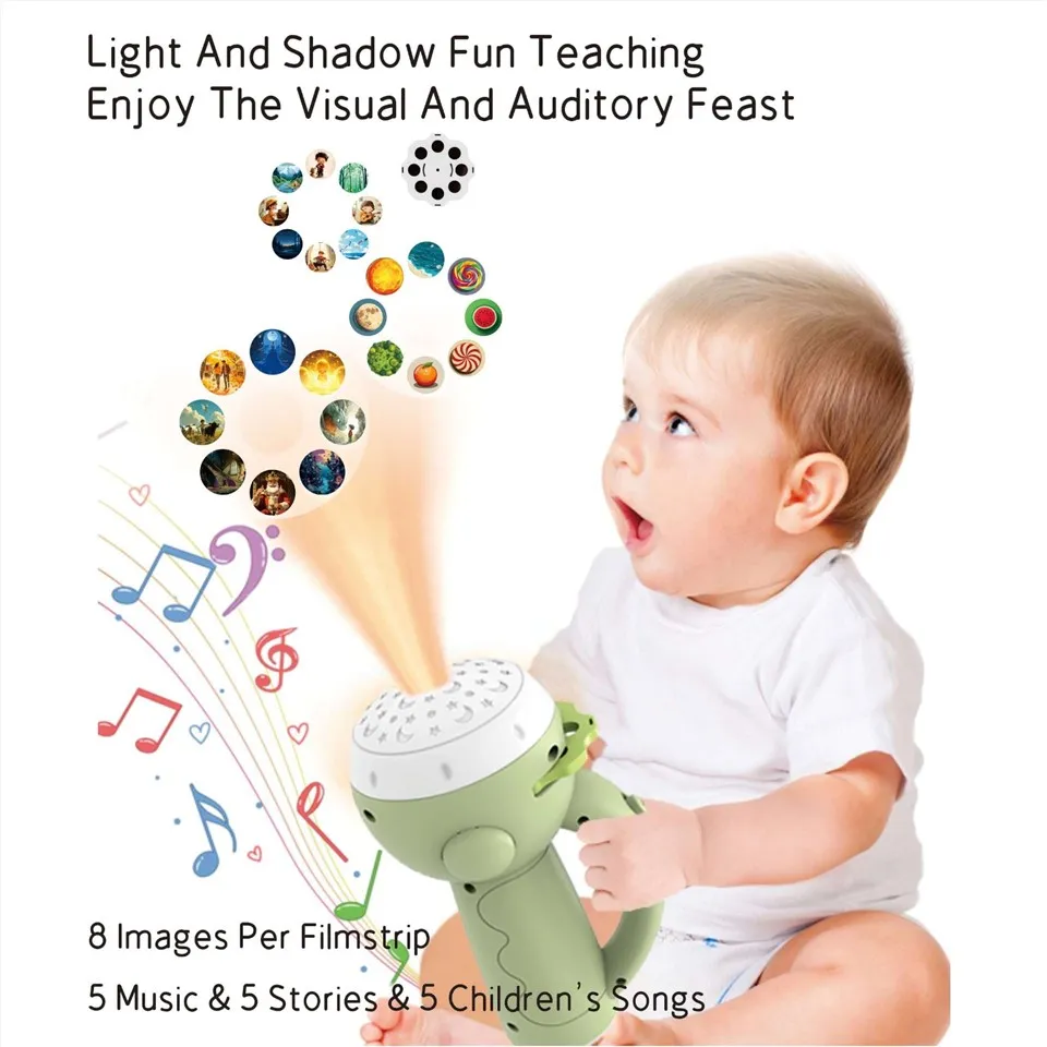 Kids Story Projector Flashlight With Audio Playback – Educational Bedtime Toy For Toddlers And Children manufacturers